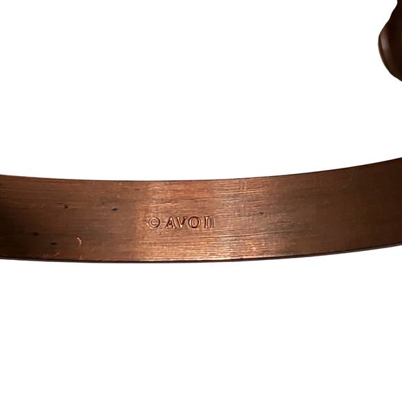 Avon Copper Cuff Steam Punk Signed 3" - Picture 3 of 6
